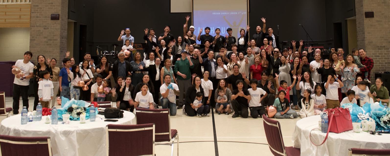 Anchor Church London congregation gathered together